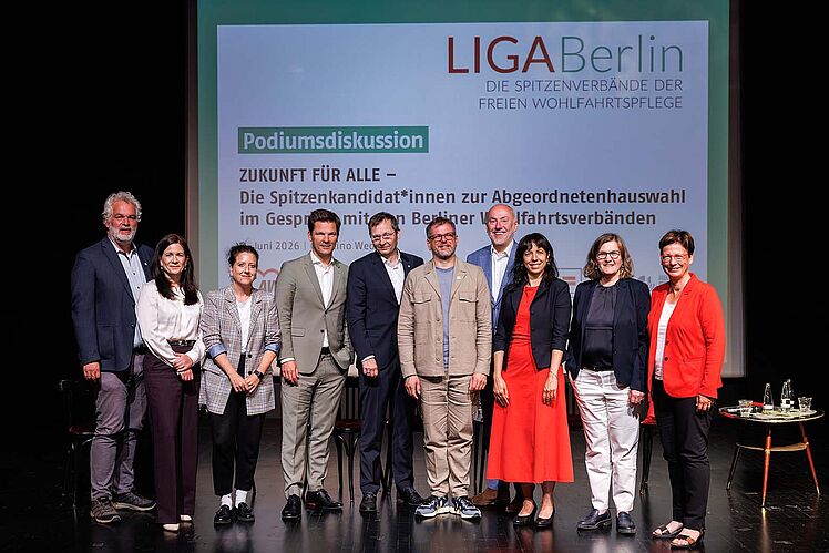 Gruppenfoto auf der Bühne